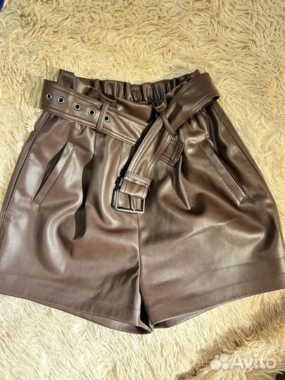 Шорты женские кожаные