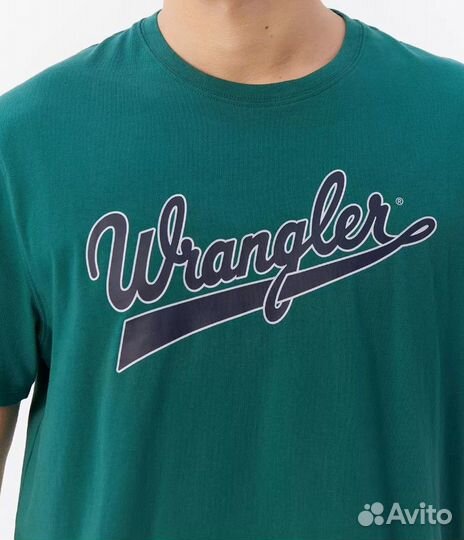 Футболка Wrangler р 2XL хлопок новая зеленая ориги
