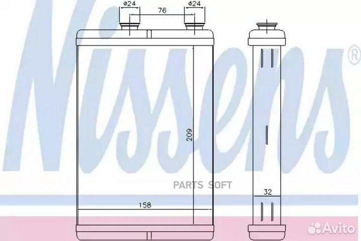 Радиатор отопителя fiat idea (2004) 1.3 JTD multij