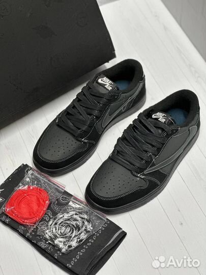 Кроссовки Travis Scott x Nike Air Jordan 1 Low Bla