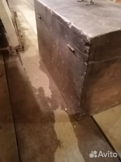 Старый сундук, ящик зип дерево СССР