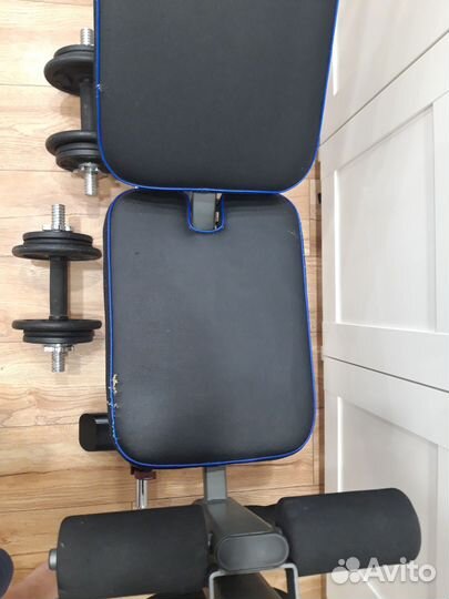 Набор Domyos Скамья + керл + гантели + штанга