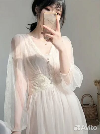 Платье молочное