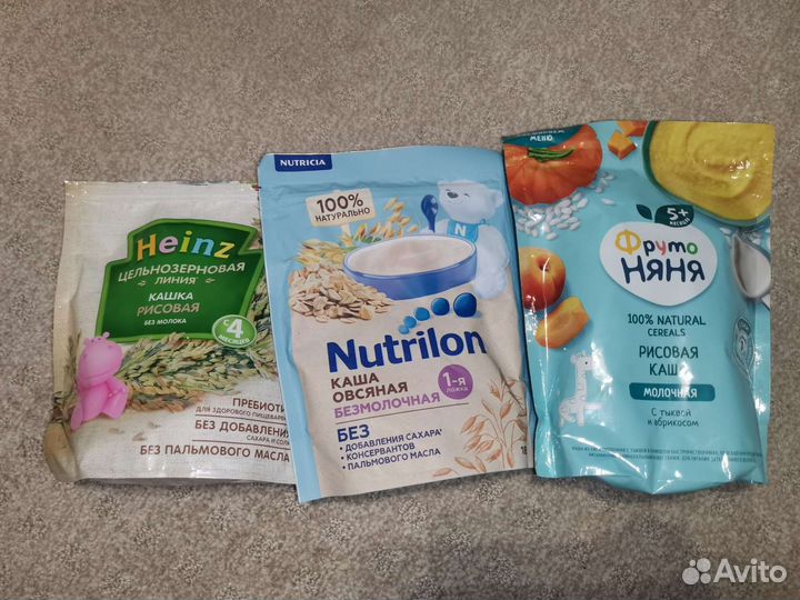 Детские каши Nutrilon, фрутоняня, Heinz