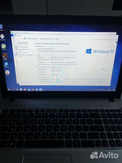 Ноутбук asus 4 ядра/4 гига/ SSD 120 gb
