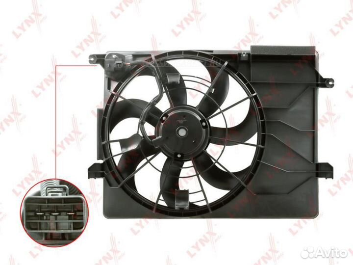 Lynxauto RF-1564 Вентилятор радиатора с кожухом