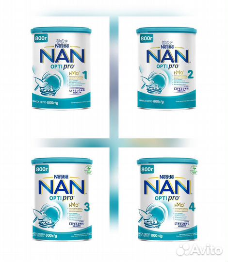 NAN optipro 1 2 3 4 - молочная смесь