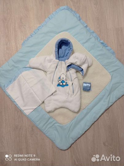 Конверт на выписку для мальчика зимний