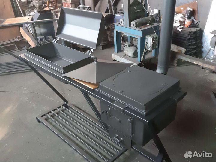 Мангал с печью под казан. Цена на 1 фото