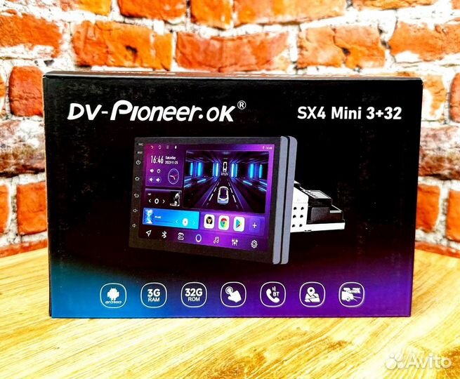 Android магнитола 3+32 Gb Pioneer SX4 выход 1din