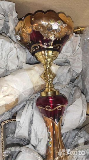 Хрустальная Чешская люстра богемия новые позолота