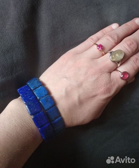 Браслет лазурит очень яркий
