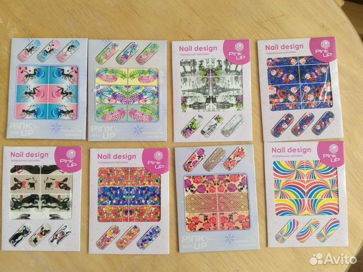 Переводные наклейки для ногтей Pink Up, 20 шт