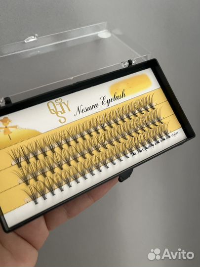 Накладные ресницы пучки. Nesura 12/10 мм