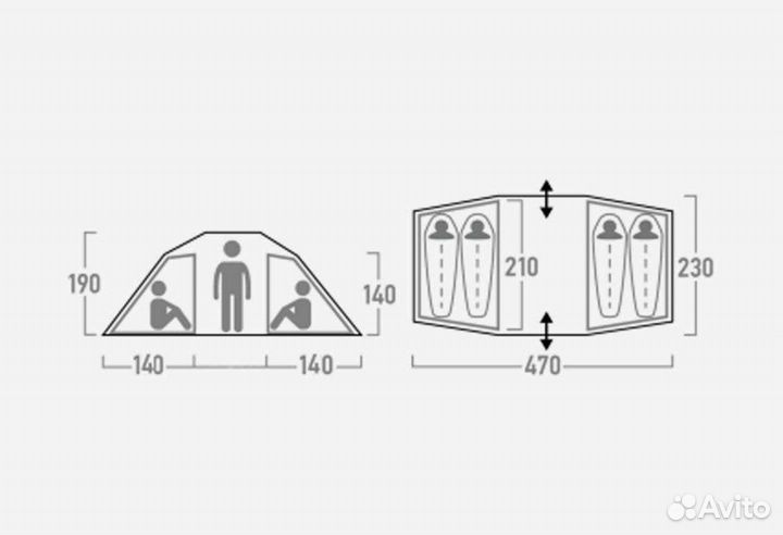 Палатка outventure hudson 4