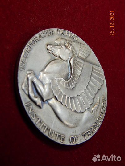 Медаль 1947 г. серебро, Институт транспорта Англия