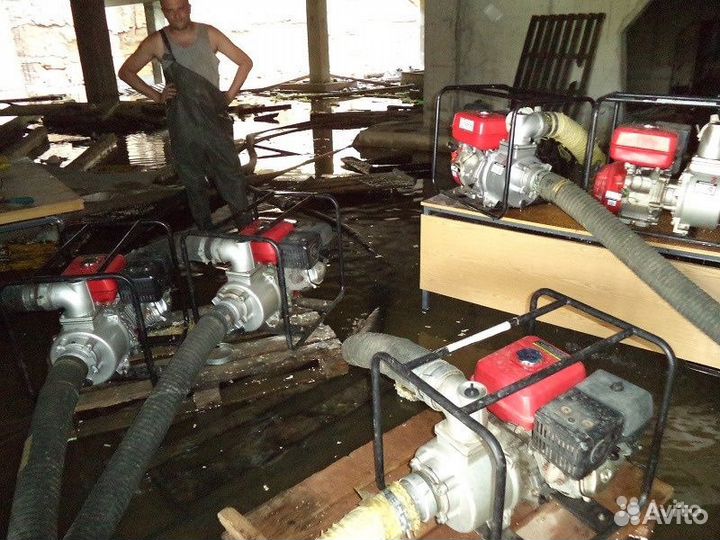 Аренда мощных насосов и мотопомп для откачки воды