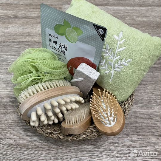 Массажная щетка, подарочный набор для ванны