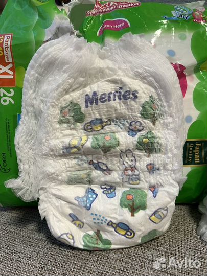 Подгузники трусики merries XL