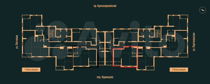 2-к. квартира, 60,3 м², 10/25 эт.