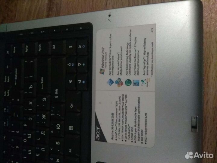 Ноутбук acer Aspire 5610
