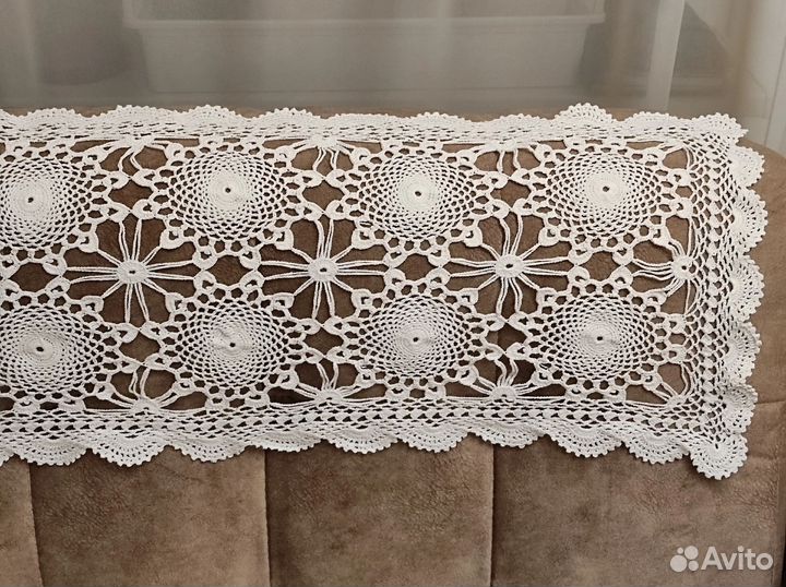 Дорожка вязаная,хлопок,35*110