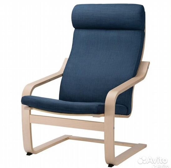 Подушка-сиденье на кресло поэнг Икеа темно-синий