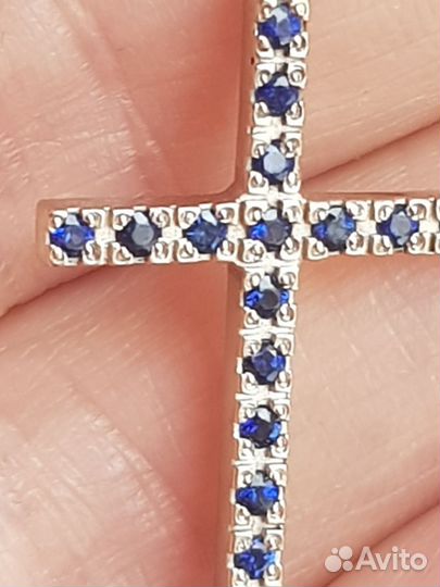 Крест с сапфирами