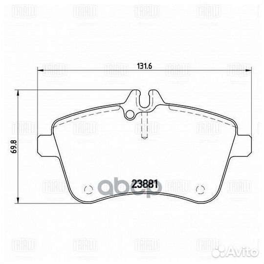 Колодки торм. для а/м Mercedes A (W169) (04) 2