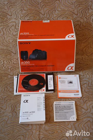 Коробка от фотоаппарата Sony Alpha 350, инструкция