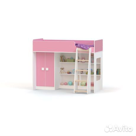 Двухярусная кровать и кровать чердак со шкафом