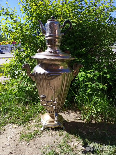 Старинный угольный самовар рюмка