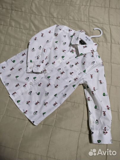 Рубашка новогодняя на мальчика 92 размер