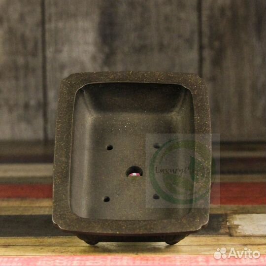 Горшок для бонсай прямоугольник коричневый орнамен