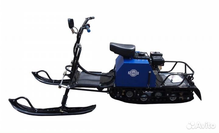 Мотобуксировщик компактный с лыжным модулем лидер