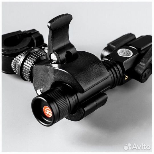 Фонарь велосипедный передний, 3 светодиода, 4 режи