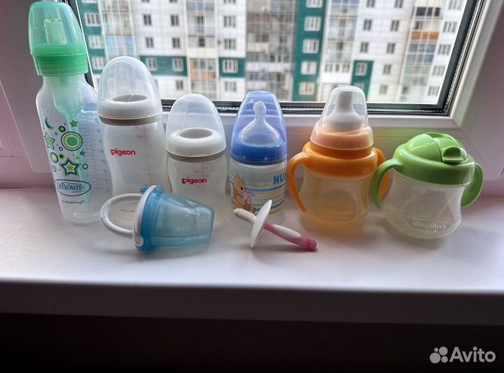 Бутылочки пакетом Pigeon, Nuk, Dr.Browns
