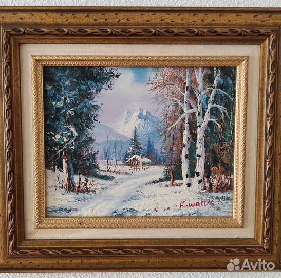 Старинная картина маслом на холсте, Европа