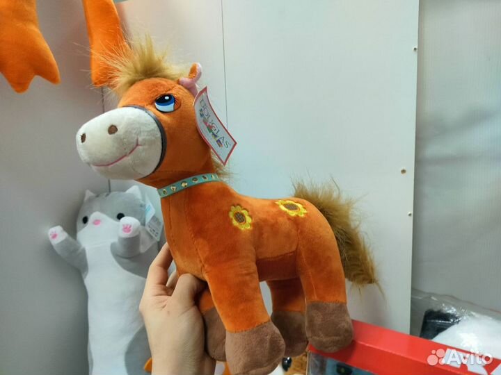 Мягкая игрушка лошадка со звуком