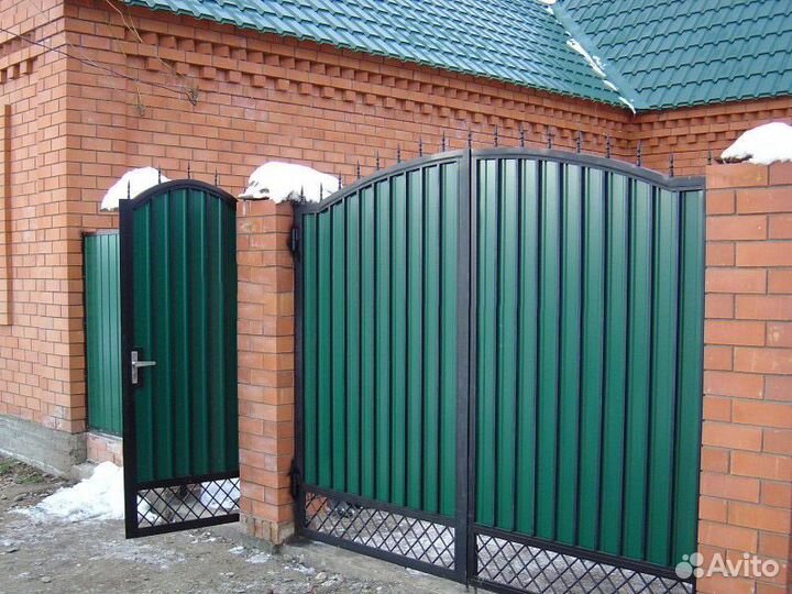 Ворота и калитка бу