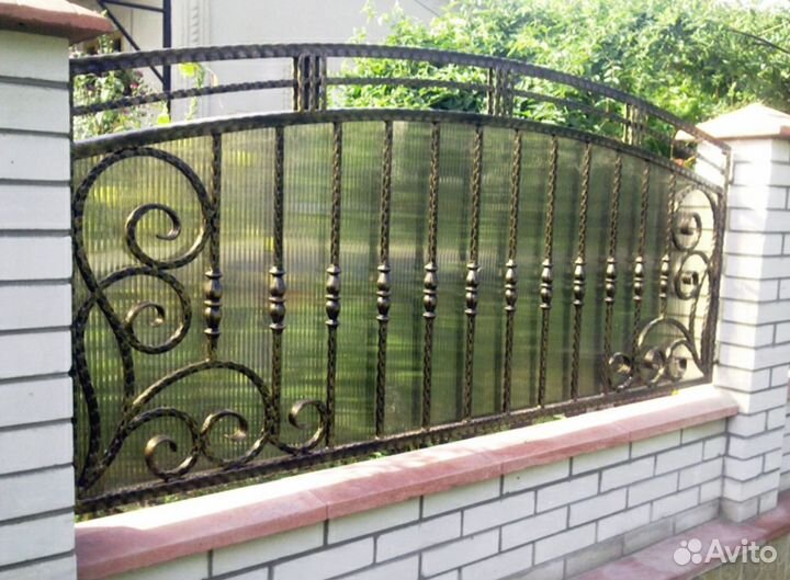 Заборы кованные для частного дома 3D на заказ 2м