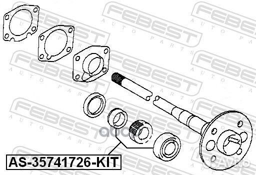 Подшипник задней полуоси toyota probox/succeed