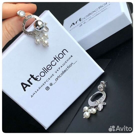 Серьги пусеты авторские