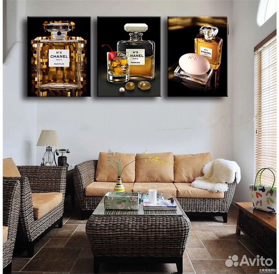 Модульные картины, новые, без подрамника