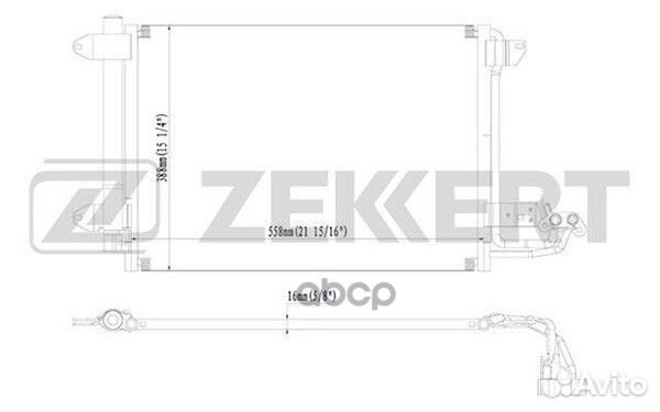 Радиатор кондиционера Audi A3 II 03- Skoda Oct