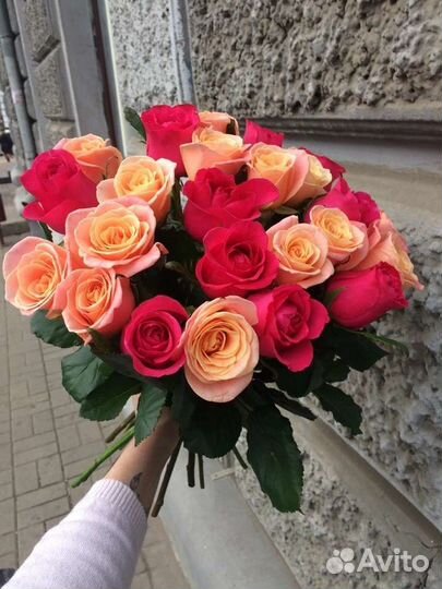 Цветы розы букет