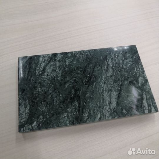 Мраморная подставка зелёный 12*20
