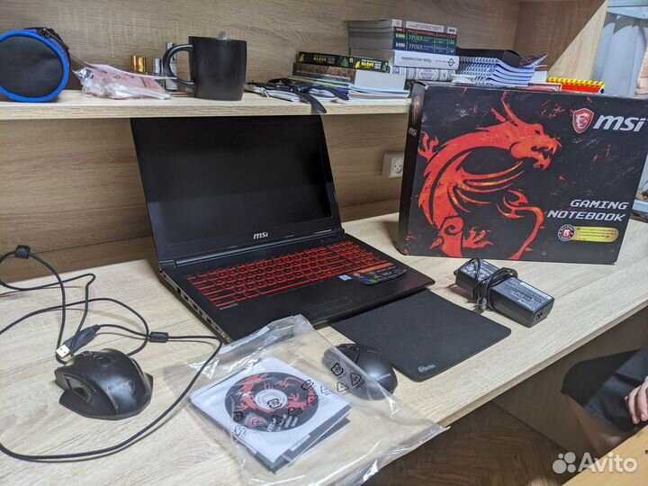 Ноутбук MSI. I5 7300/8GB/GTX 1050