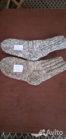 Носки ручной вязки шерстяные