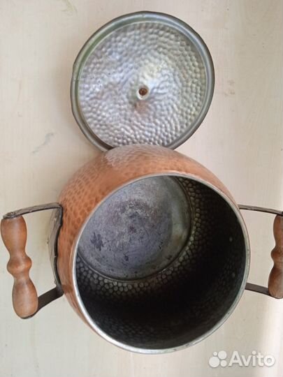 Антикварная медная кастрюля - 3,5л - редкая